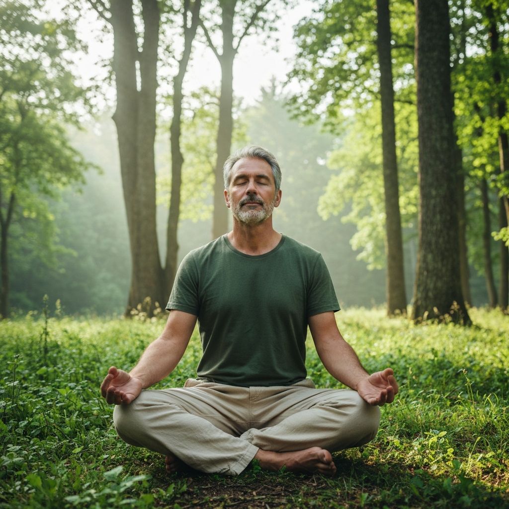 Peaceful outdoor meditation